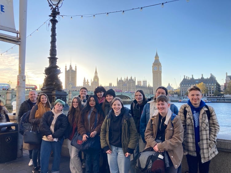 Pembrokeshire College A-level students in London