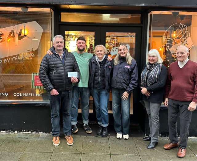 Heatherton's heartfelt donation to Pembrokeshire mental health charity