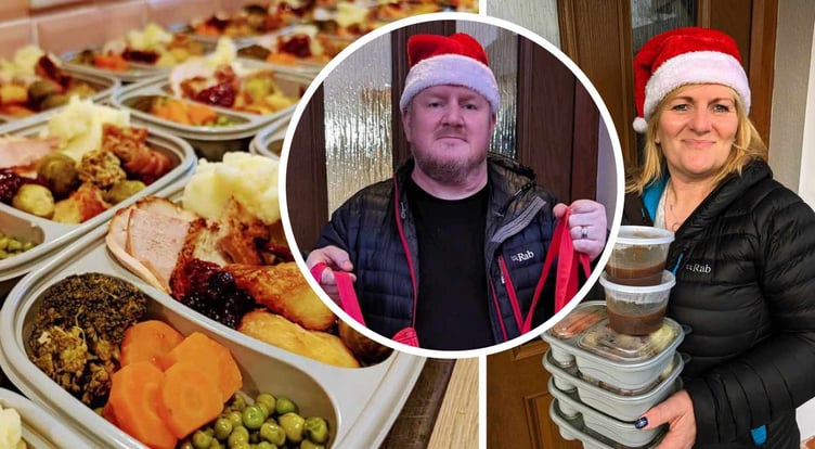 Billy and Lorna, of Helping Hands Pembrokeshire will once again be delivering free Christmas dinners to those in need of them.