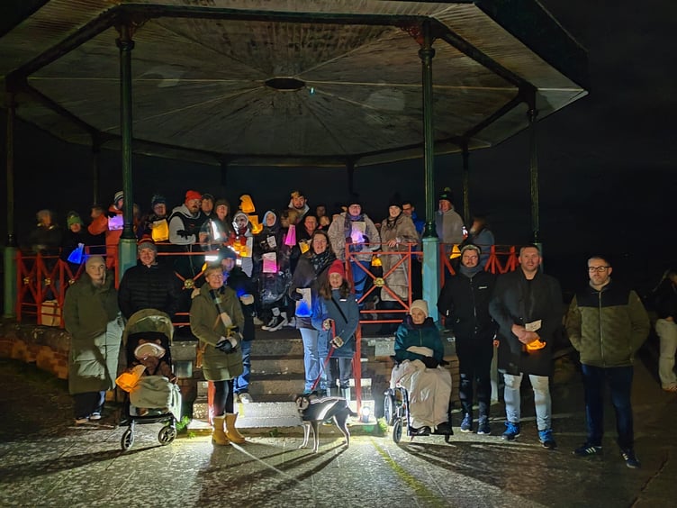 Tenby was lit up with ‘lanterns of love’ for the well attended Starlight Walk in Tenby for Sands, the stillbirth and neonatal death charity. Organiser Hayley Vallance thanks everyone who registered and donated and St Johns church for the refreshments.