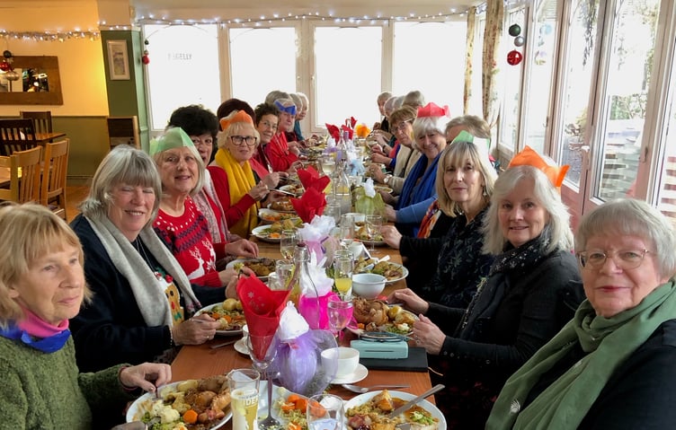 Kilgetty WI celebrating the season with a festive meal at the Begelly Arms