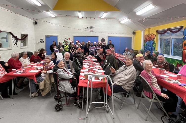 Forty pensioners came along for a delightful two-course meal, which the young people prepared from scratch, followed by lively games of bingo.