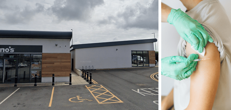 The drop-in vaccination centre is next to Domino’s, Neyland.