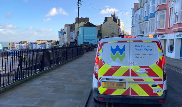 Welsh Water van Tenby
