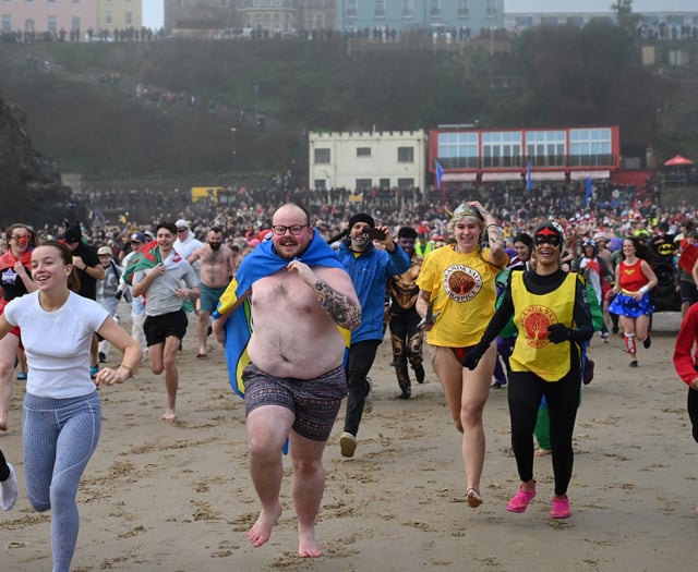 Tenby’s Boxing Day Swim 2024 proves to be a double record-breaker!