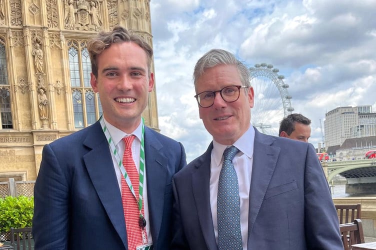 Pembrokeshire's Labour MP Henry Tufnell pictured with Prime Minister Keir Starmer