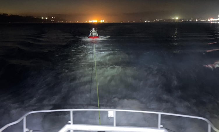 Angle Lifeboat in action on Wednesday, January 15