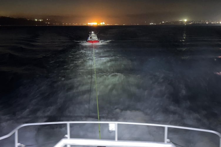 Angle Lifeboat in action on Wednesday, January 15