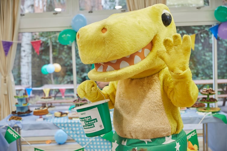 Pantosaurus is to visit schools across Wales as part of campaign to keep children safe from abuse