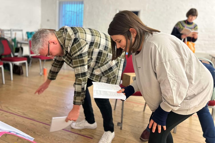 The cast are bent over double with excitement for this show!