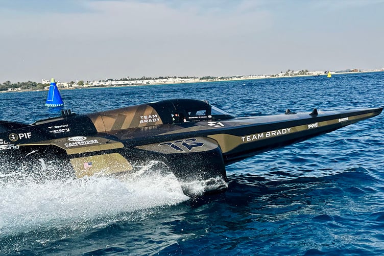 The Team Brady electric race boat