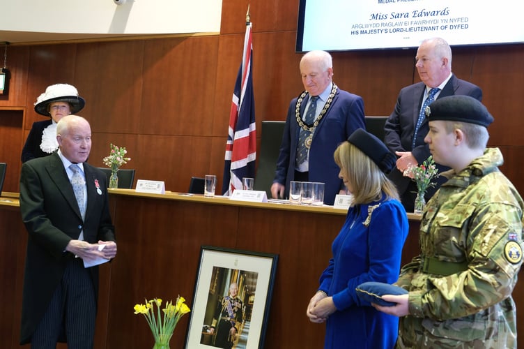 His Majesty’s Lord-Lieutenant of Dyfed, Miss Sara Edwards, said: “On behalf of His Majesty The King, it was an honour and an enormous privilege to present Mr Paul Lucas with the British Empire Medal. 