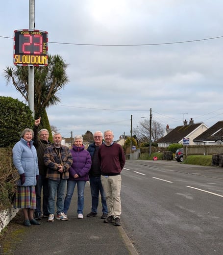 Recently, as part of a new initiative from Saundersfoot Community Council to improve road safety around the seaside village, three new digital speed indicators were installed on The Ridgeway, Stammers Road and Broadfield Road.