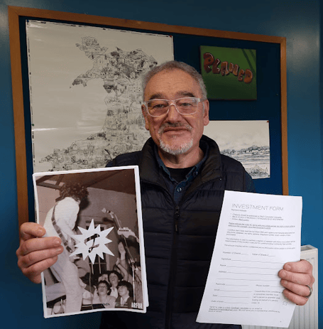 The iconic Welsh record label Fflach is set to return as Fflach Cymunedol, Wales’ first community-owned record company - an idea born from a conversation between founders Richard and Wyn’s family and Cris Tomos (pictured). To invest, visit www.fflach.cymru before the share offer closes on February 17.