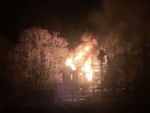 Fire 'completely destroys' west Wales building