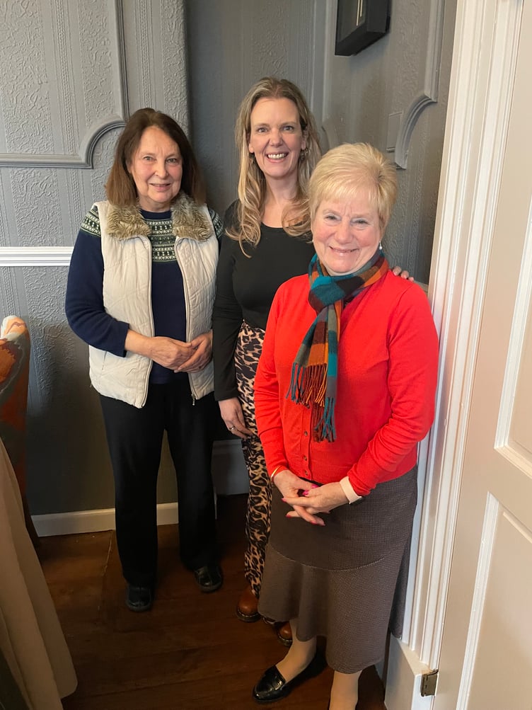 President Jane Davies, guest speaker Bethan Jones-Hughes and Club member Gwenda Jones