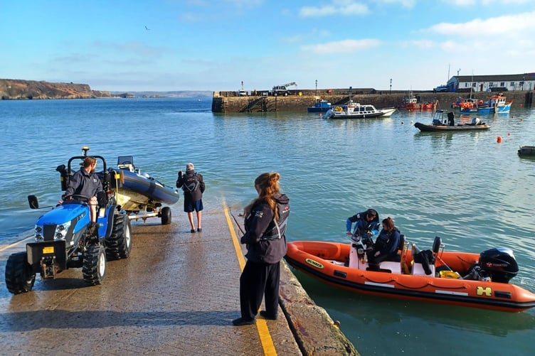 Fine weather was welcome for testing the safety fleet