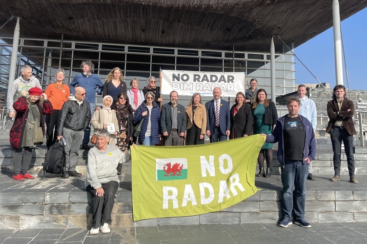 Campaigners from Pembrokeshire-based PARC Against DARC have made their feelings known about proposals for space radar array for Brawdy, but holding a presentation at the Welsh Senedd.
The group travelled to the Senedd on March 5 to give a presentation in opposition to the plans, stating that they are now ‘ramping up efforts’ to stop DARC Radar.