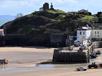 Annual dredging work at Tenby harbour underway