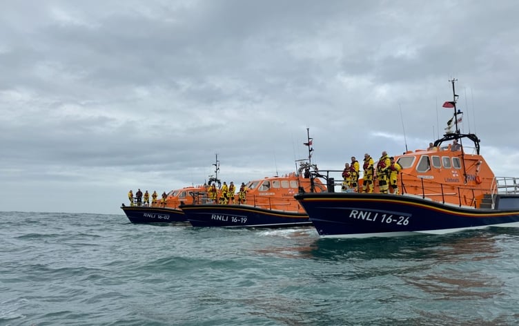 The three Tamar Class lifeboats