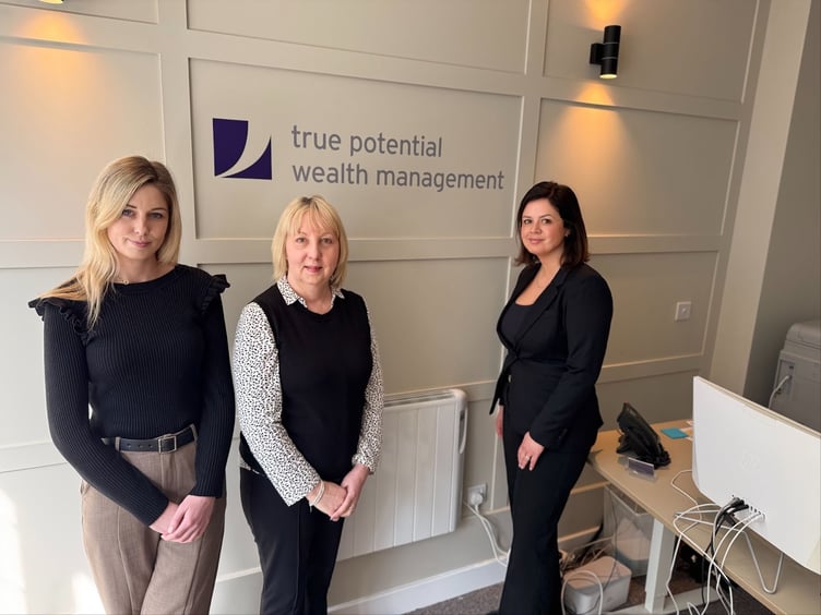Heather Chambers, Sara Hicks and Amy Pugh at True Potential Wealth Management in Tenby