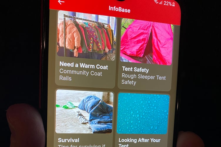The Homeless LocalLink app covers both Pembrokeshire and Carmarthenshire. It does not track you in any way and cannot access your phone.