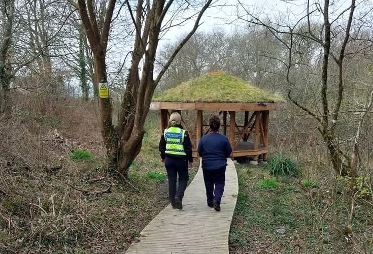 Following the incident of criminal damage and anti-social behaviour, police conducted joint patrols with an Arson Reduction Officer from Mid and West Wales Fire and Rescue Service at the school’s woodland area