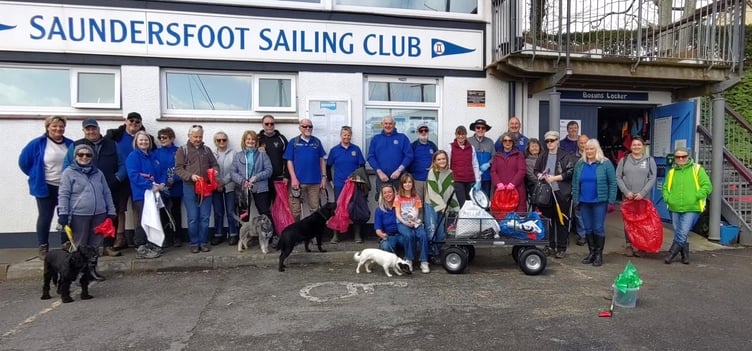 Saundersfoot's Mother's Day beach clean success