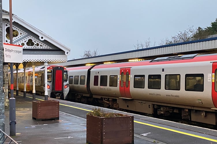 Trains at Tenby Railway Station
