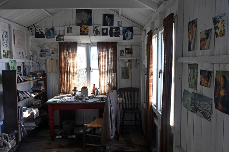 It is little wonder that Dylan chose to live in the boathouse. It offers wonderful views across the Taf estuary – the “heron priested shore” - and no doubt provided lots of creative inspiration. A small shed, close to the main house, is where he went to write.