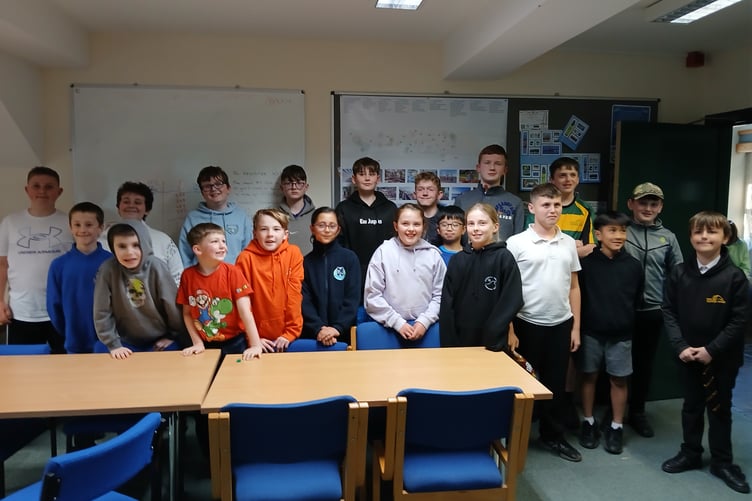 The teams pictured together