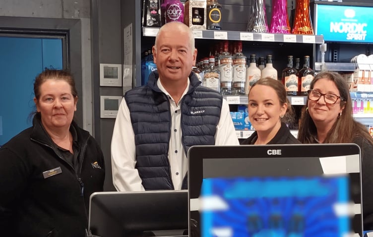 · Ascona Group founder and Chief Executive Officer, Darren Briggs with his team at the Crossways forecourt in Pembrokeshire