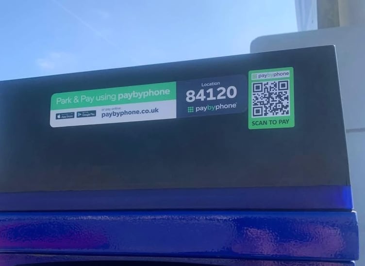 One member of the public using the county council run multi-storey car park in Tenby this Easter holiday, spotted a fake QR sticker, sharing on social media