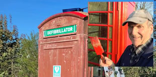Resident's phone box makeover - which now houses lifesaving defib