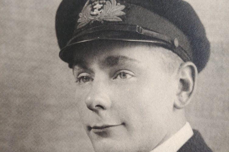 Donald Swan with the Royal Navy at 19 years, 1938.