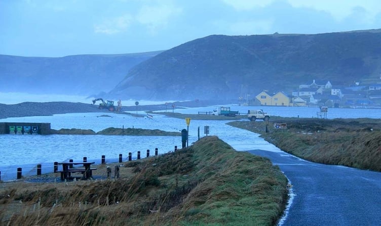 Scenes from the 2014 flooding. Picture: AtkinsRéalis report/Pembrokeshire County Council.