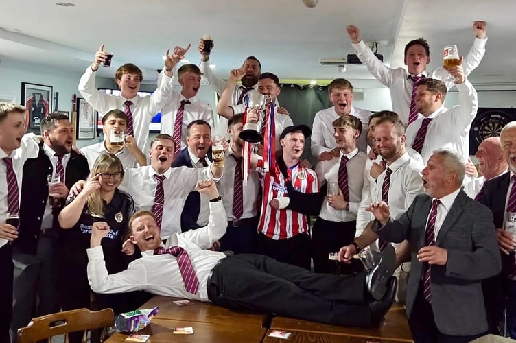 New Hedges/Saundersfoot united celebrate dramatic cup final win!