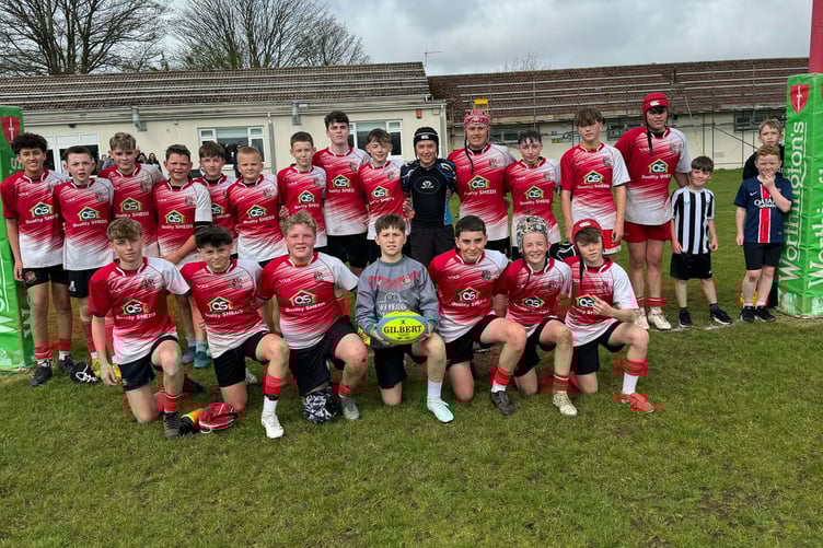 Pembroke Under 13s after they beat Crymych