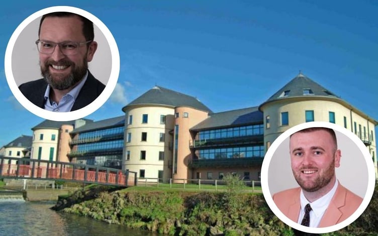 Pembrokeshire councillors Neil Prior and Joshua Beynon are to step down from their Cabinet roles. Pictures: Pembrokeshire County Council.