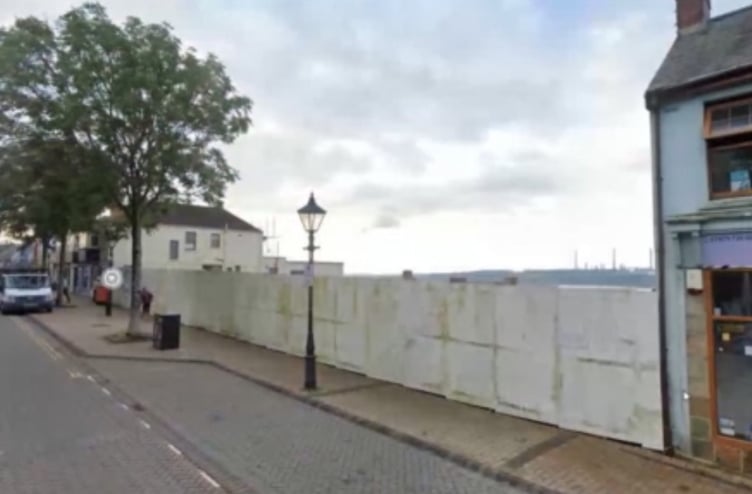 The former Motor World site, Milford Haven. Picture: Pembrokeshire County Council webcast.