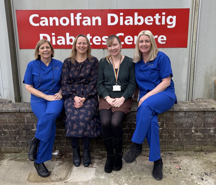 Amanda Hunter (Diabetes Specialist Nurse), Dr Lisa Forrest (Diabetes Consultant), Ann-Marie Martin (Diabetes Specialist Dietician) and Esther Turner (Diabetes specialist Nurse).