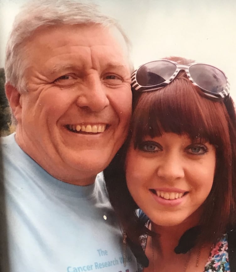 Rhian Griffiths with her father Wayne
