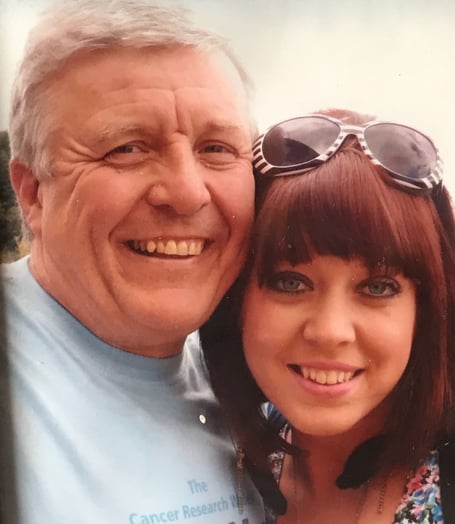 Rhian Griffiths with her father Wayne