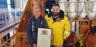 Dicky honoured for commitment to Tenby's emergency services