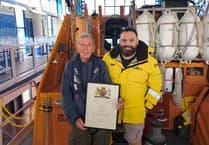Dicky honoured for nearly 50 years of commitment to Tenby's emergency services