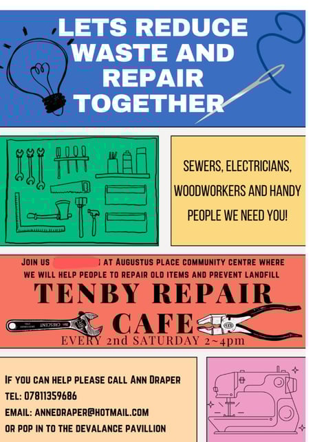 Tenby Repair Cafe poster