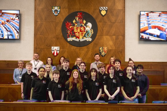 Young people from across Carmarthenshire came together recently at County Hall for the Carmarthenshire Youth Council’s Annual General Meeting.