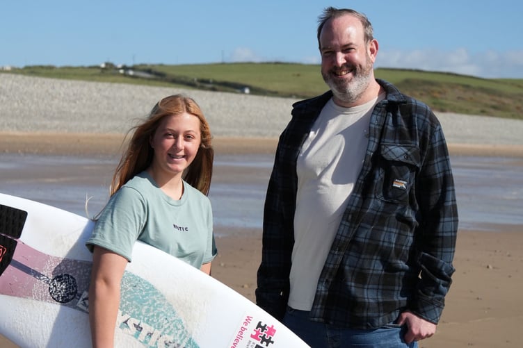 Josie Hawke with Stephen Deakin, chief executive at BCRS Business Loans