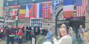 WATCH: Piper plays ‘Celebratum’ for Pembroke’s VE Day celebrations