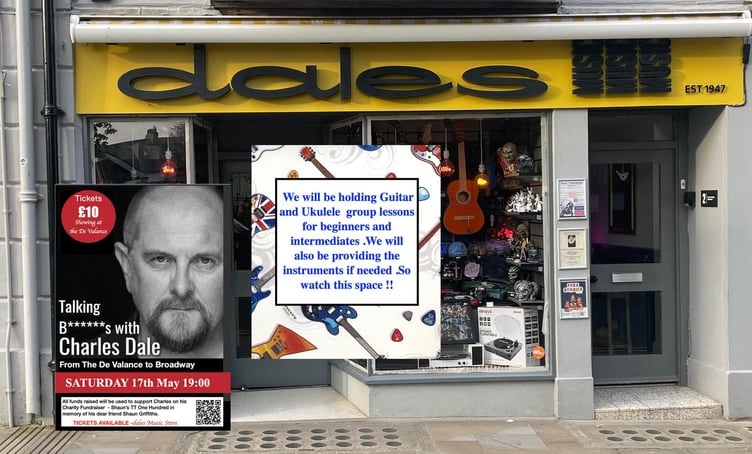 Dales Music Store, Tenby and event flyers